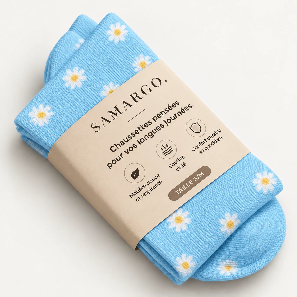 Chaussettes de compression - Marguerites Bleues