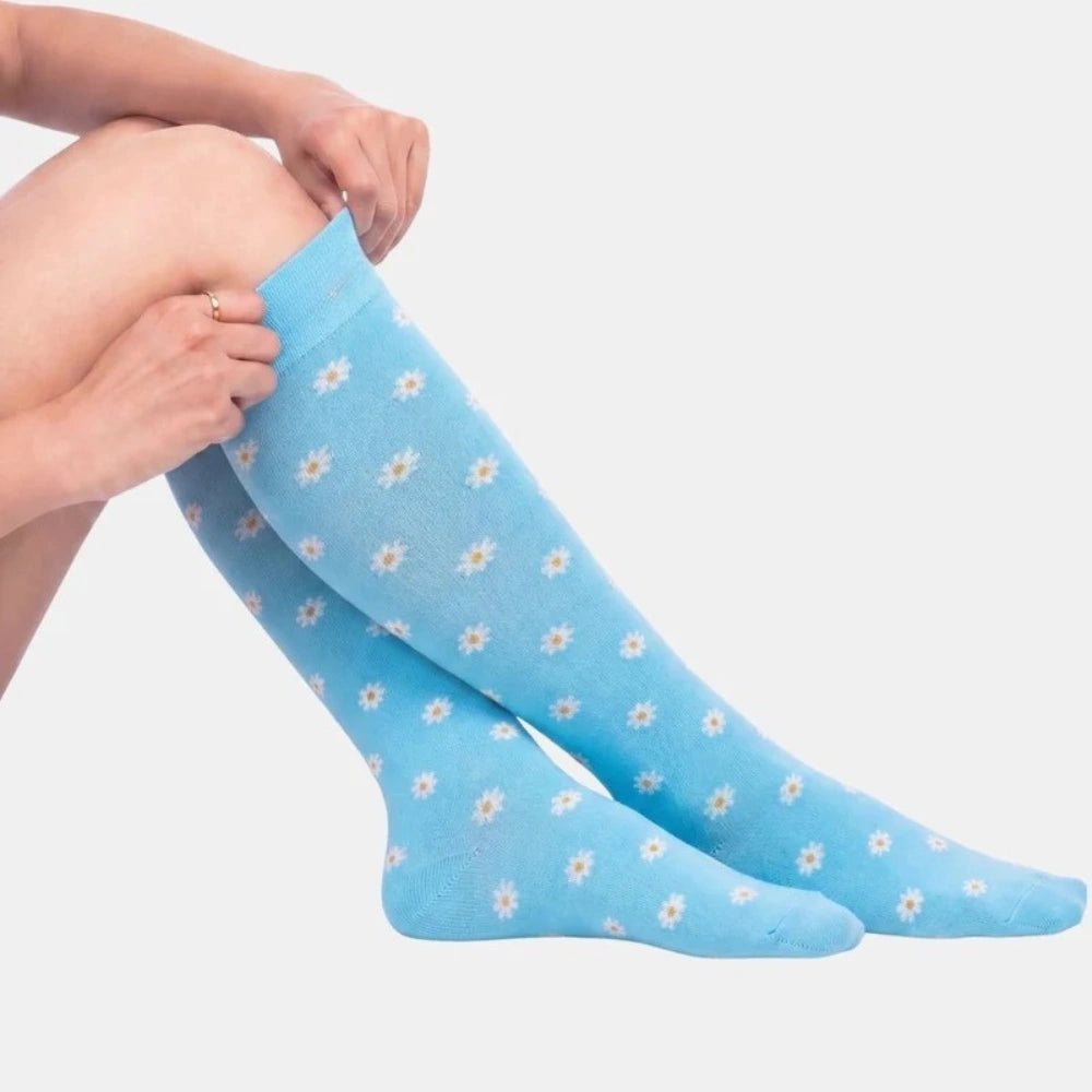 Chaussettes de compression - Marguerites Bleues