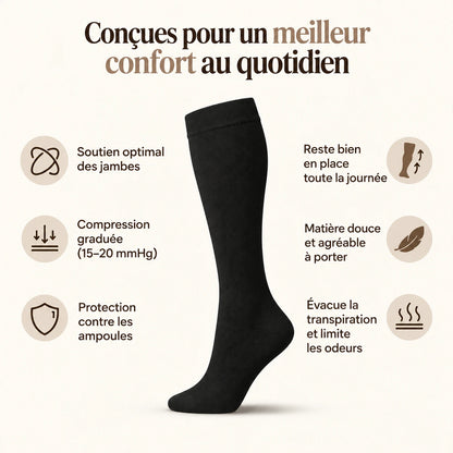 Chaussettes de compression - Noir
