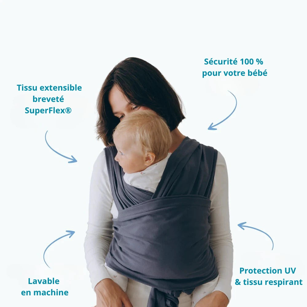 Câlina™ – Écharpe de portage bébé apaisante